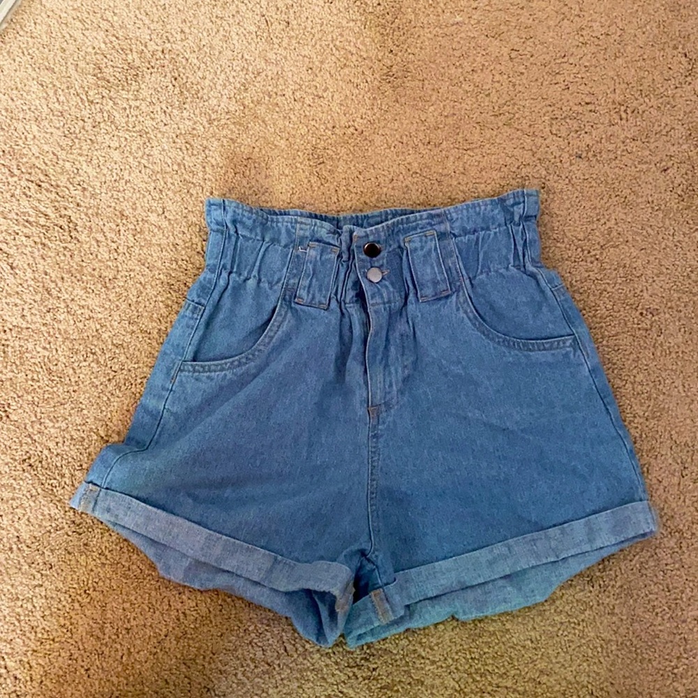 Size 2-Cotton On high waist denim shorts.